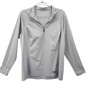 Mountain Hardwear Womens XL Pullover 1/4 zip Lightweight Gray Outdoor‎ Active